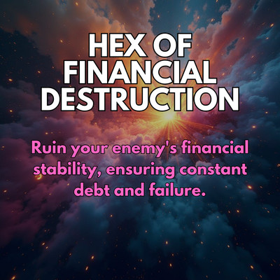 Hex of Financial Destruction | Ruin Financial Stability and Cause Failure