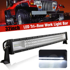 32" inch LED Light Bar Flood Spot Combo Roof Driving Truck Boat SUV w/ Wiring US