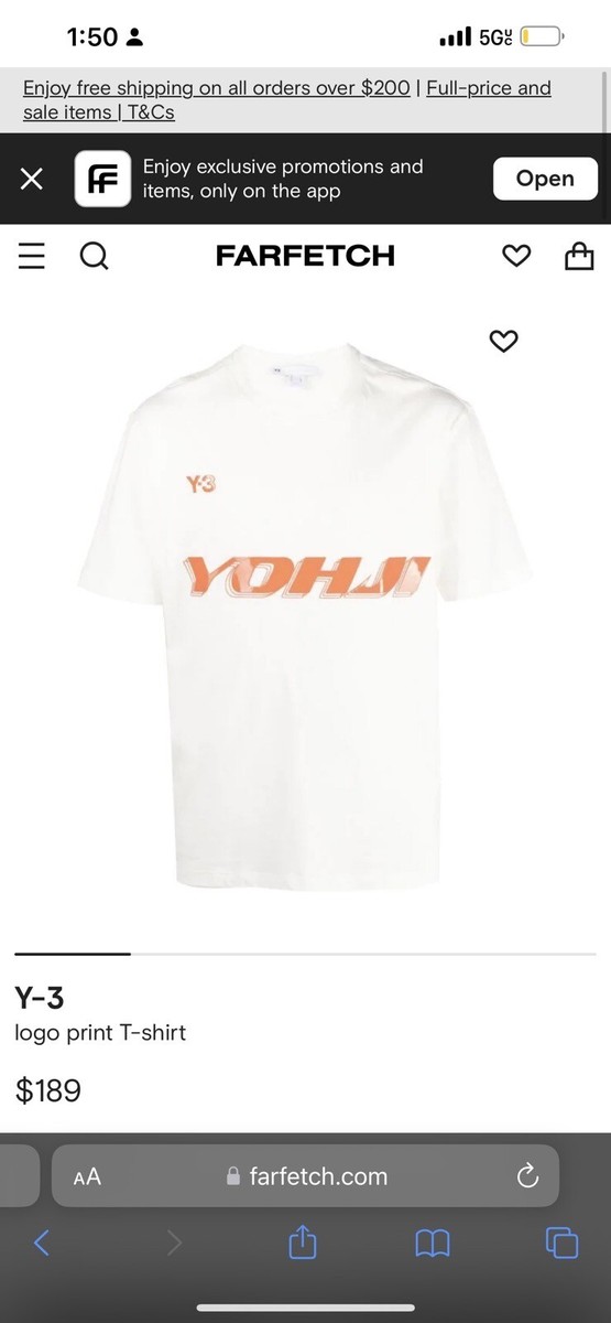 y-3 yohji yamamoto Logo Print t shirt White Orange | eBay