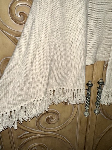 Victoria’s Secret Women’s Sz Small knit Wool Shawl Fringe Cardigan Sweater New - Picture 7 of 17