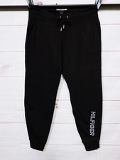 Tommy Hilfiger Sport Womens Jogger Sweatpants Size M Black w/Drawstring Pockets