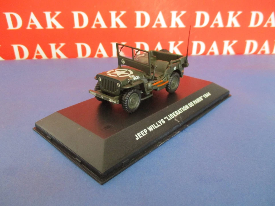 Die cast 1/43 Modellino Auto Jeep Willys US Army France 1944 - Immagine 2 di 4