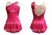 Ice skating dress Competition Figure Skating Costume pink