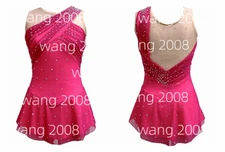Ice skating dress Competition Figure Skating Costume pink