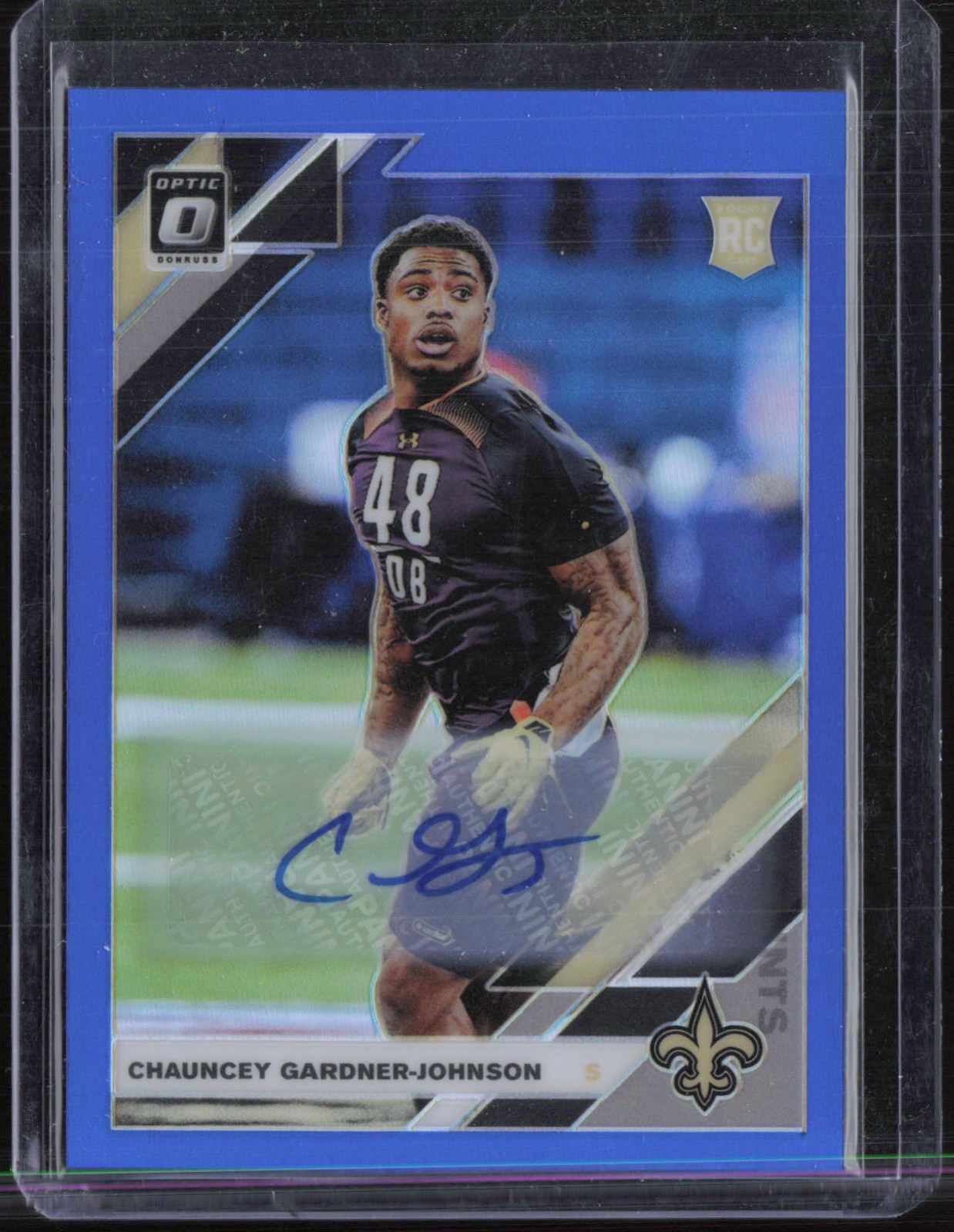 Chauncey Gardner-Johnson Panini Donruss Optic #137 Autograph-Blue