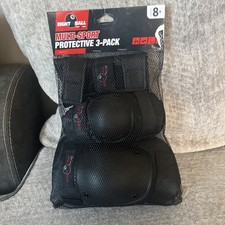 Sport Protective Pad Guards 2 Knee, 2 Elbow 2 Wrist Pad Guards YOUTH 8 New
