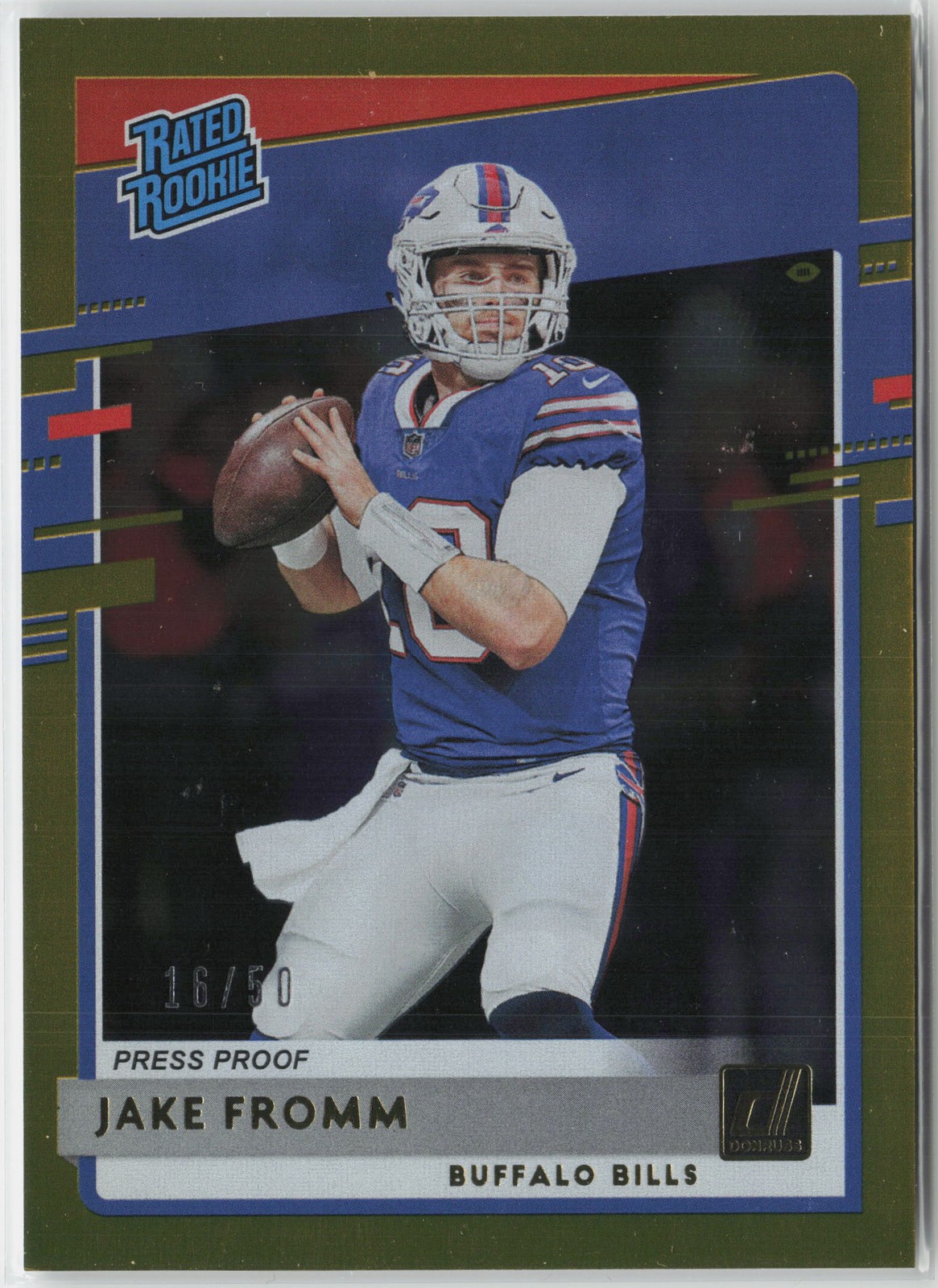 2020 Donruss #P-305 Jake Fromm Gold /50