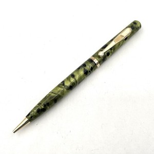 VTG Wasp Pen Co. Clipper Green Fog Gold Trim 4-7/8" Twist Pencil