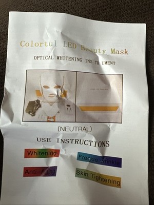 colorful LED beauty mask