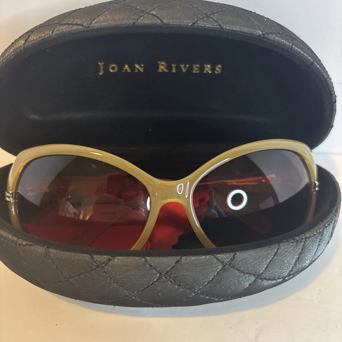 Joan Rivers Dark Brown Frameless Sunglasses With Case Joan Rivers Sunglasses for Women Deals - New and used pre  main image 4