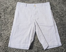 Polo Ralph Lauren Shorts Boys Youth 16 White Blue Striped
