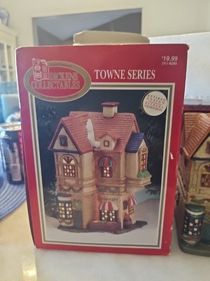 DICKENS COLLECTABLES Porcelain Lighted House Christmas Village GROCERY STORE