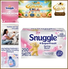 Dryer Sheets 200 Count Spring Burst Scent Odor Eliminating Softener Static