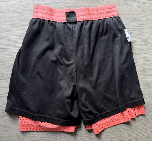 Nike Girls Dri-Fit Shorts L Mesh Athletic 7" Peach Pink Lava Glow Lined - Picture 6 of 12