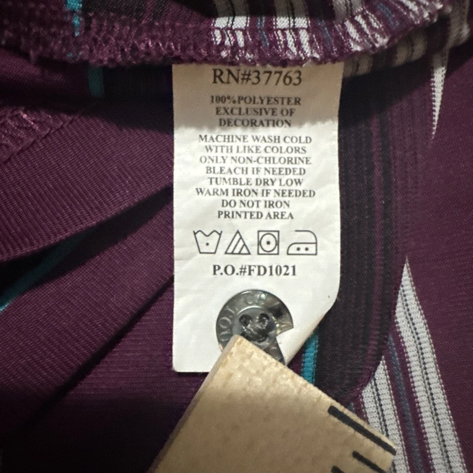 CHAMPIONS TOUR Golf Shirt Men's Size XLPro Series PGA Purple Stripes - Image 4 of 4