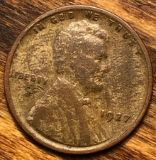 1927 Lincoln Grano Centesimo Mostro Doppio Lato Legno Improprio Lega Mix Errore