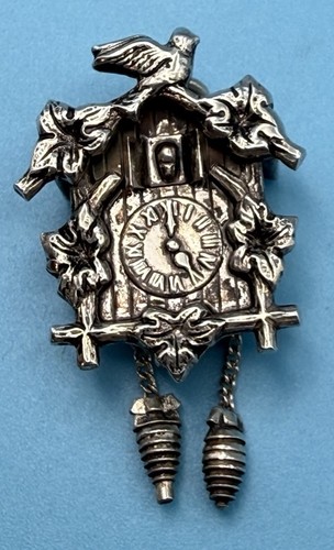 Cuckoo Clock Pendant - 800 Silver