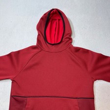 Tek Gear Boys Red Textured Pullover Hoodie Size M 10/12 Activewear Fleece Lined