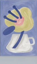 Abstract Modern Flower Art New 2025 Image Card Blank Back 4x6