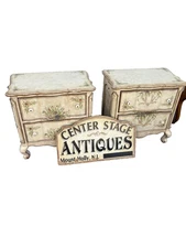 67071 PAIR  Decorator French Country Nightstand End Table Stand