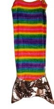 Mermaid Tail Blanket Rainbow Sparkle Flippy Sequins 18x52 inch Soft Plush Throw