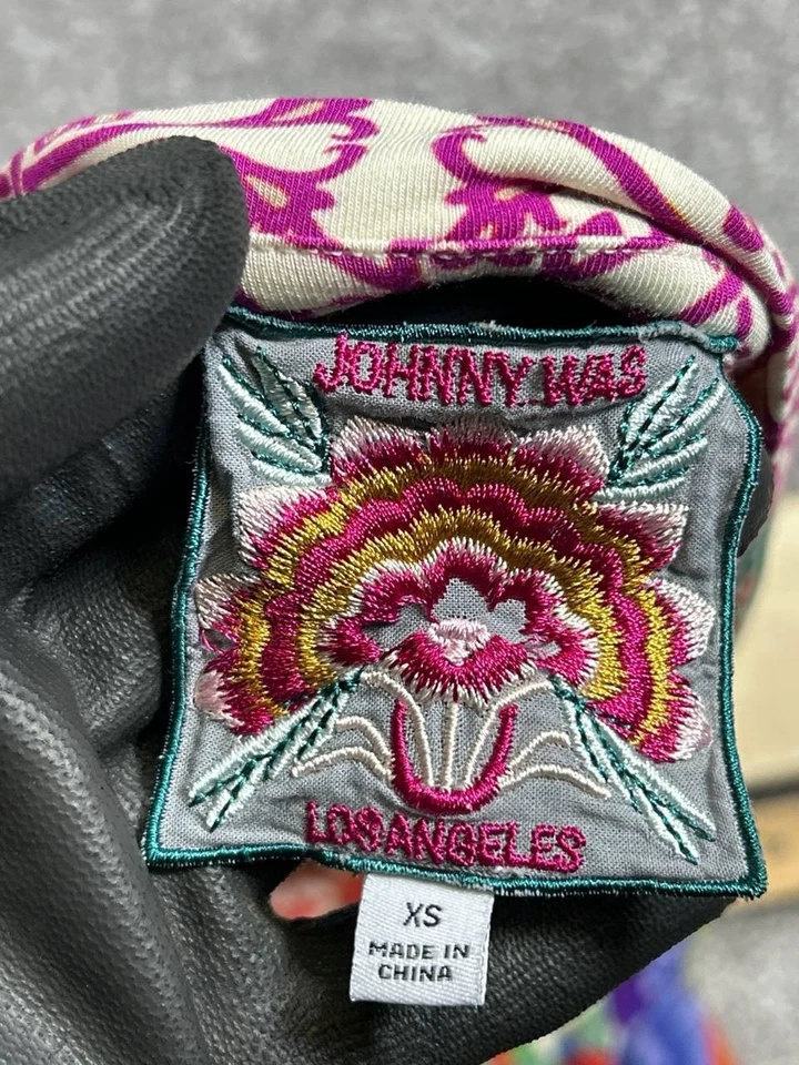 Johnny Was Dress Womens Xs Pink Beige Blue Floral Bodycon - Image 3 of 4