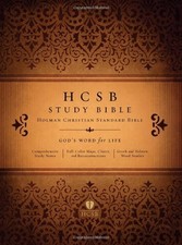 HCSB STUDY BIBLE, BROWN/TAN DUOTONE **BRAND N...