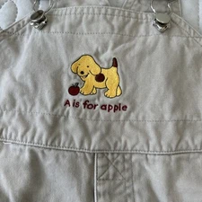 Spot the Dog Overalls 3T Toddler 2001 Eric Hill 00s Y2K 90s Rare Cotton Khaki