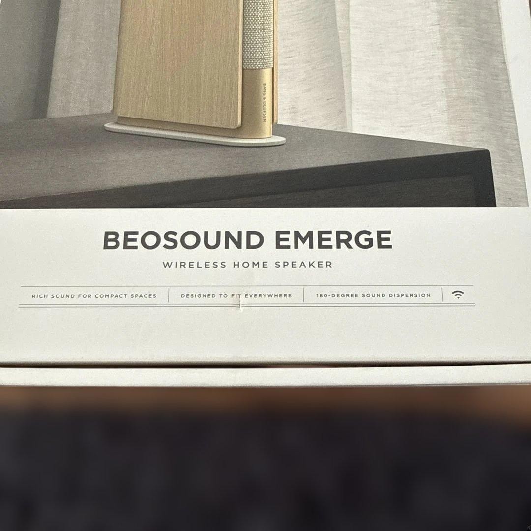 Bang & Olufsen Beosound Emerge Gold Tone Aluminum/Light Oak Brand