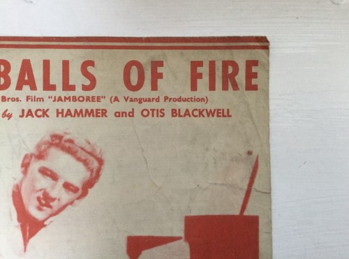 Jerry Lee Lewis Great Balls of Fire Original Sheet Music 1957. - Picture 3 of 12