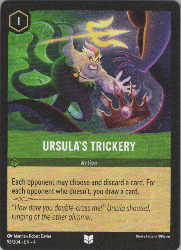 Lorcana Normal Ursula's Trickery Ursula's Return 96/204 Uncommon NM