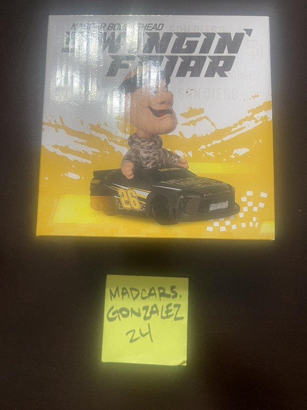 San Diego PADRES vs CARDINALS Swinging Friar NASCAR Night Bobblehead NEW MLB