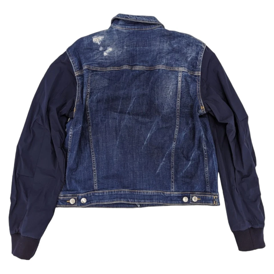 DSQUARED2 Hombre Denim Chaqueta Negra Manga Algodón Elástico Azul Invierno Eu 50 - Imagen 4 de 4
