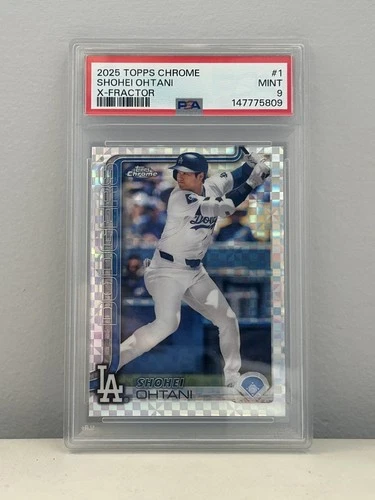 Shohei Ohtani 2025 Topps Chrome X-Fractor #1 PSA 9
