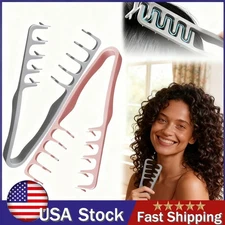 USA Wide Tooth Hair Comb Wide Tooth Comb For Curly Hair Roots Volumizing 