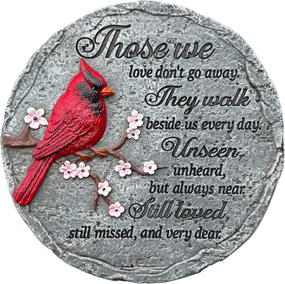 Memorial Garden Stones Red Cardinal Sympathy Gifts for Loss of Loved One - Ou...