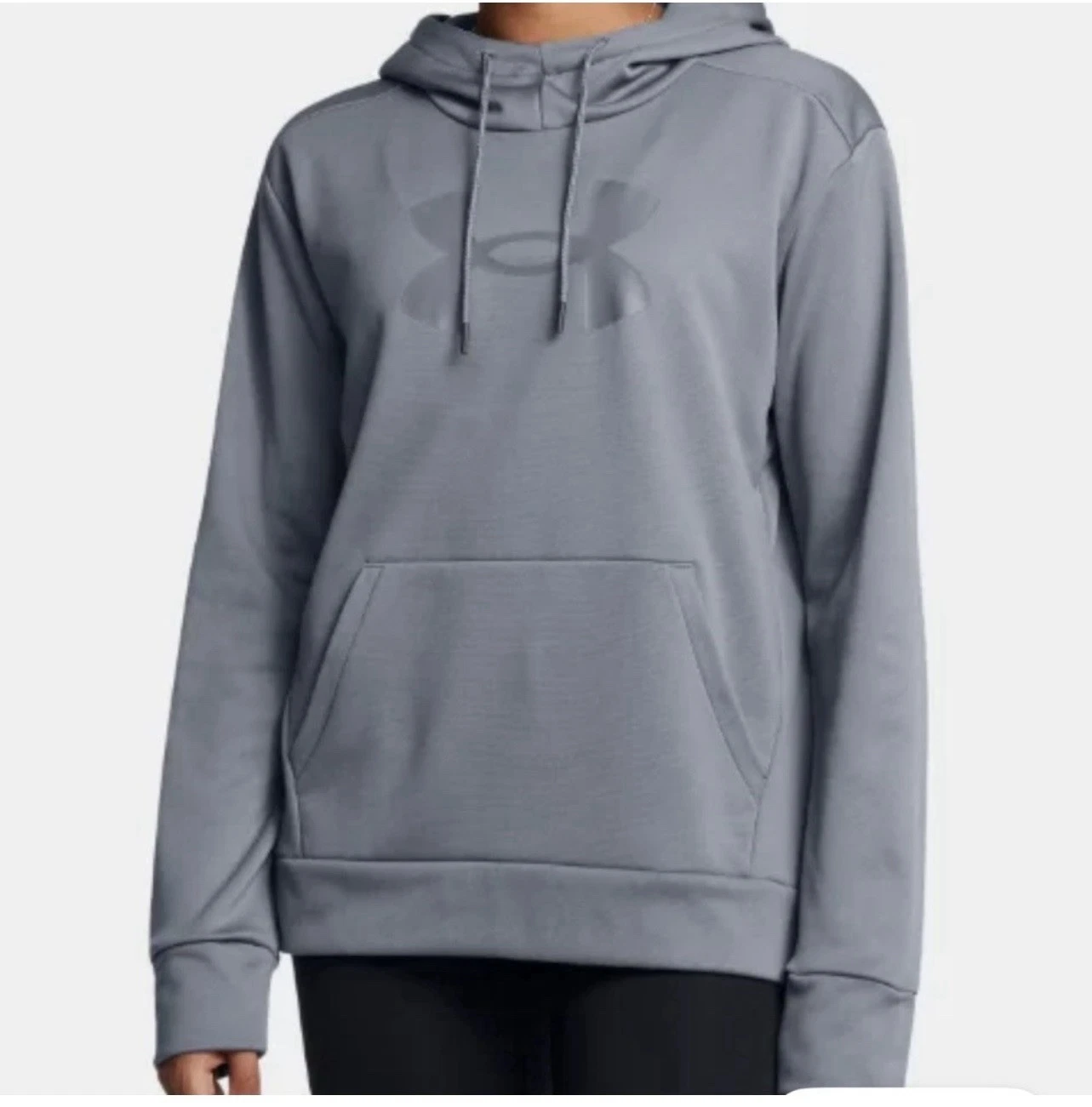 Under Armour Armour Fleece Pullover Hoodie Gray L Women's Polyester Fleece