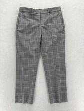Banana Republic Pants Womens 6R Gray Plaid Avery Mid Rise Ankle Stretch Career