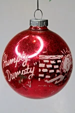 Vintage Glass Pictured HUMPTY DUMPTY Red BALL Christmas Ornament Shiny Brite