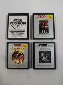 Atari 7800 Prosystem Console Game 2 Controller Power Supply Cables Games WORKING