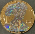 (2017) American Eagle 🌈 Rainbow, Toned 🌈 1-oz Silver Gold Gilded 🌈 Beautiful