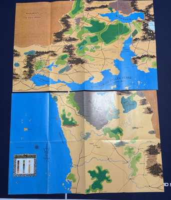 2 TSR 1987 Forgotten Realms Companion Campaign Maps #1031XXX0701 & #1031XXX0702