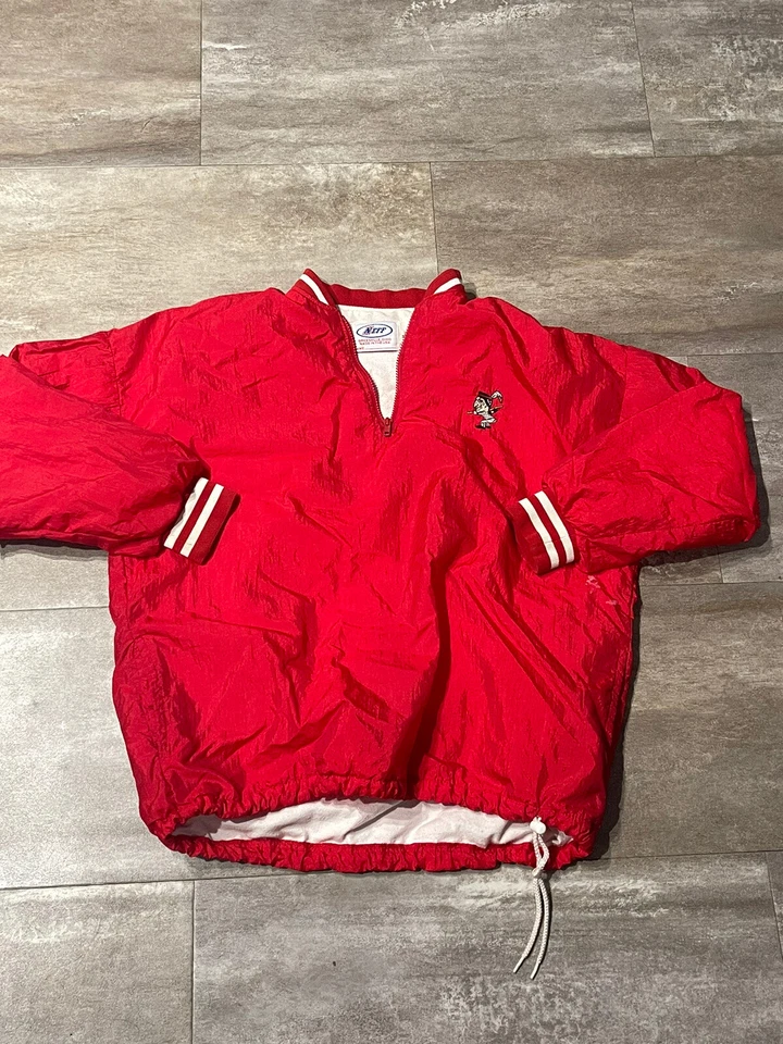 VINTAGE Cleveland Indians Windbreaker Jacket Neff Chief Wahoo Made In USA - Image 2 of 4