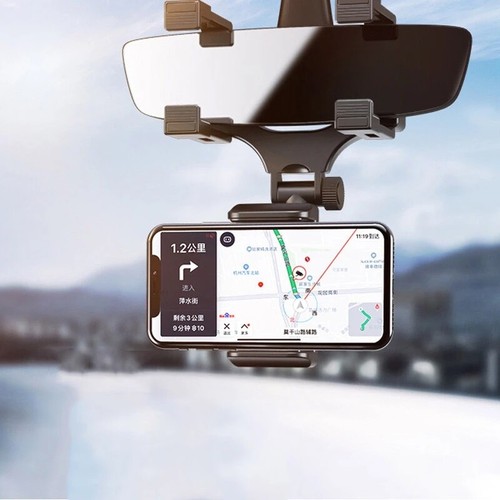 New Universal Car Rear-view Mirror Mount Stand Holder Cradle For Cell Phone GPS - Photo 4 sur 7