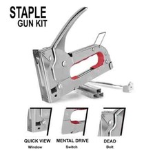 Staple Gun Heavy Duty with Extra Staples 500pc + 1500pc for DIY Fabric Furniture
