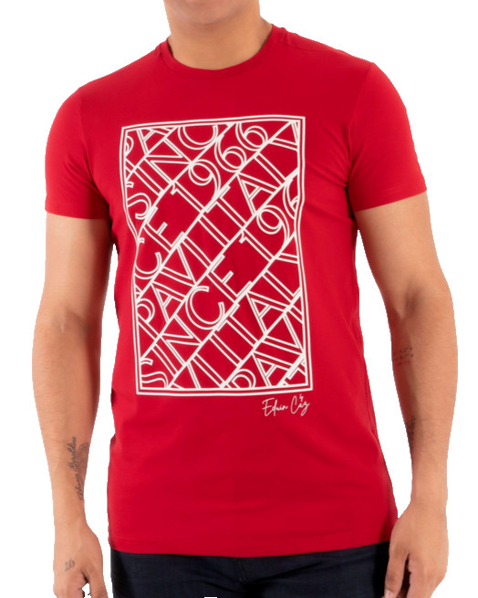 МУЖСКАЯ ФУТБОЛКА PAVI КРАСНАЯ PAVI TEE ОТ EDUIN CAZ 04-0398