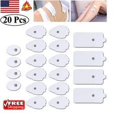 20PCS Snap On Replacement Pads For Pulse Massager & Electrode Tens Unit US