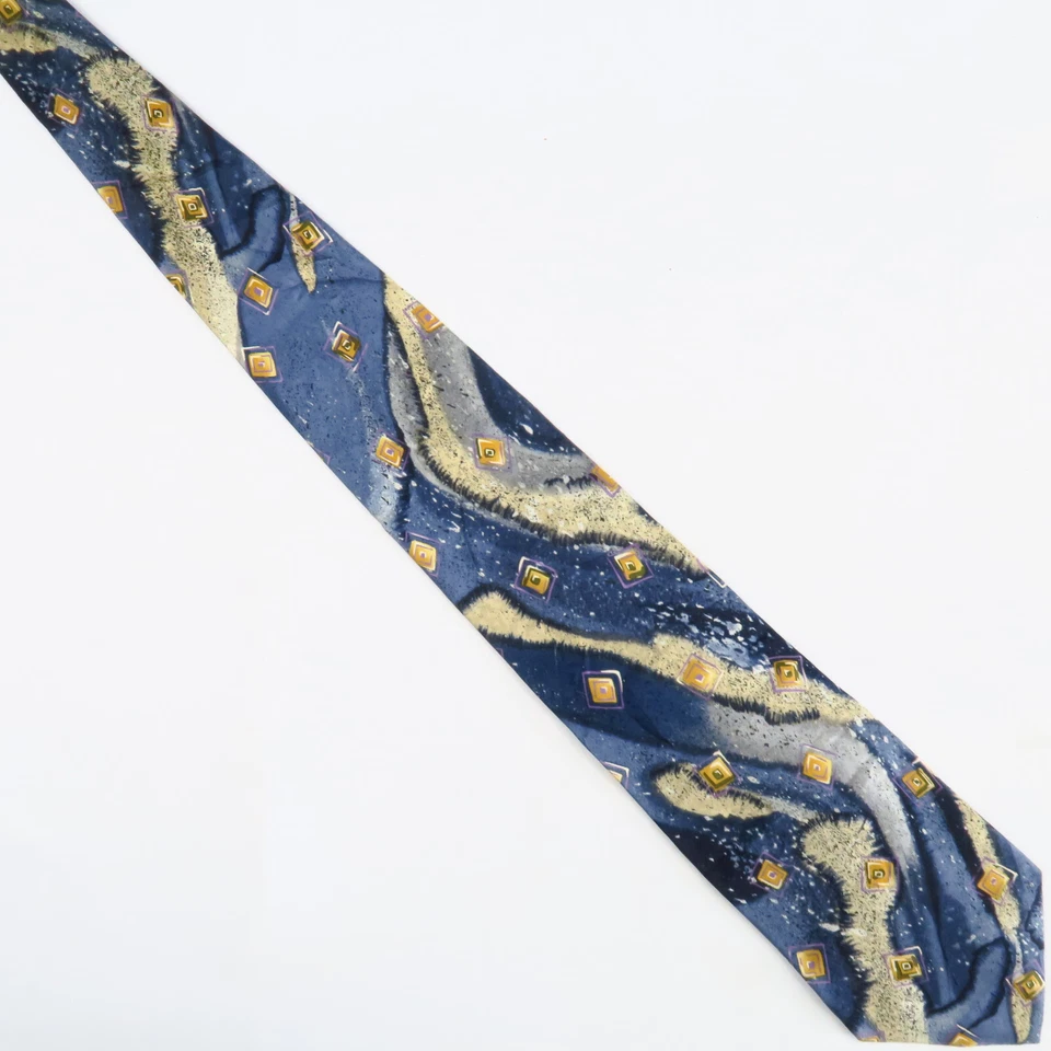 Corbata para hombre John Blair estampado abstracto geométrico multicolor 100 % seda 59x3,75 Foto 2 de 4