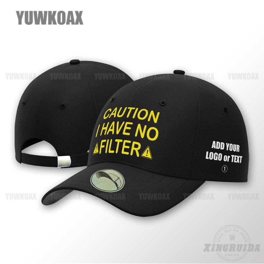 Caution! I Have No Filter Unisex Baseball Cap Dad Hat Golf Hats for Men Caps