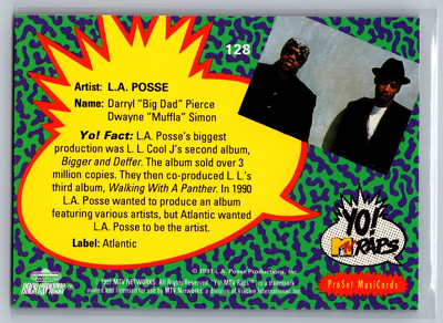 新品未開封　YO！MTV RAPS カード 1991 YO! MTV Raps Update! L.A. Posse #128 Trading Card | eBay
